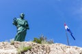 Statue of saint Peter near the town of Makarska in Croatia. Royalty Free Stock Photo