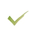 Green check mark icon. Tick symbol in green color vector Royalty Free Stock Photo
