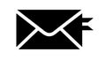 Marked Black Closed Envelope for Important Mail, vector design Generative AI Royalty Free Stock Photo