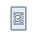 Color illustration icon for Marked, noticeable and checklist