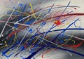 Is marked by intersecting lines and splashes, creating a sense Royalty Free Stock Photo