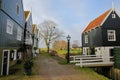 Marken, a fishing village with traditional wooden houses, located in the North of Amsterdam Royalty Free Stock Photo