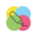 Marker base icon. sign illustration