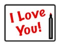 Marker Board I Love You Message Royalty Free Stock Photo
