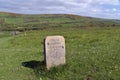 Marker on coastal path near Worbarrow Bay