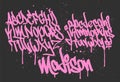 Marker Graffiti Font handwritten Typography vector illustration Royalty Free Stock Photo