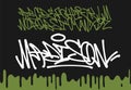 Marker Graffiti Font handwritten Typography vector illustration