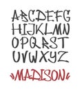 Marker Graffiti Font Royalty Free Stock Photo