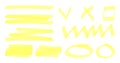 Marker highlighter elements. Hand drawn shape line Royalty Free Stock Photo
