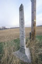 Marker at the Mason Dixon line separating North from South during Civil War at Pennsylvania and Maryland Royalty Free Stock Photo