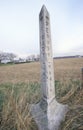 Marker at the Mason Dixon line separating North from South during Civil War at Pennsylvania and Maryland Royalty Free Stock Photo