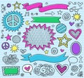 Marker Notebook Doodles Vector Illustration Royalty Free Stock Photo