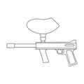Marker for paintball.Extreme sport single icon in outline style vector.