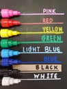 Marker pen colorful creative collection set Royalty Free Stock Photo