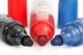 Marker Pen Red, Blue and Black Royalty Free Stock Photo