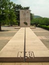 Marker for the 40th north parallel, running through the Botanic Garden in the north west of Beijing.