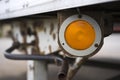 Marker and turning light on the old semi trailer