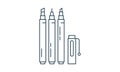 Markers icon flat style vector illustration. Royalty Free Stock Photo