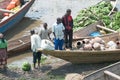 Market along the banks of lake Kivu Royalty Free Stock Photo