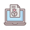 Market analysis fill vector icon which can easily modify or edit