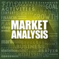 Market Analysis word cloud collage, business concept background Royalty Free Stock Photo