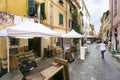 Market of antique and vintage objects in Sarzana, Liguria, Italy Royalty Free Stock Photo