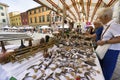 Market of antique and vintage objects in Sarzana, Liguria, Italy Royalty Free Stock Photo