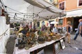 Market of antique and vintage objects in Sarzana, Liguria, Italy Royalty Free Stock Photo