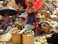 market in Bac Ha in the north of Vietnam, women of the ethnic groups of the mountains with their typical dresses