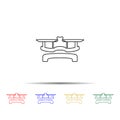market balance multi color style icon. Simple thin line, outline vector of measure icons for ui and ux, website or mobile