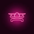 market balance neon icon. Elements of Measure set. Simple icon for websites, web design, mobile app, info graphics