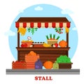 Market bazaar stall or food counter