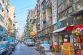 The market in Chinatown street, Yangon, Myanmar