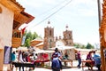 Plaza de San Pedro, Raqchi, Peru Royalty Free Stock Photo