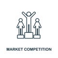 Market Competition icon. Line element from market economy collection. Linear Market Competition icon sign for web design