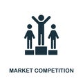 Market Competition icon. Monochrome sign from market economy collection. Creative Market Competition icon illustration