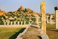 Market complex of Vitthala temple in Hampi, India Royalty Free Stock Photo