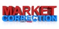 Market correction word on white