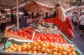 Market at the Cours Saleya in Nice Royalty Free Stock Photo