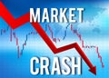 Market Crash Economic and Financial Collapse Royalty Free Stock Photo