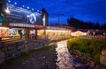 The market on the creek, on July 25 in Bukovel, Carpathians, Ukraine Royalty Free Stock Photo