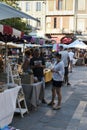 Evening market in a French market town Royalty Free Stock Photo