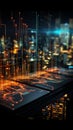 Market data chart Graphic displaying stock market or forex trading trends