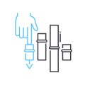 market data manipulation line icon, outline symbol, vector illustration, concept sign