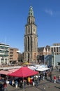 Market day on Grote Markt in Groningen