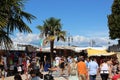 Market day in Lazise on the shore of Lake Garda