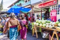 Market day in Mayan town, Santiago Atitlan, Lake Atitlan, Guatemala Royalty Free Stock Photo