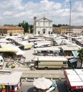 Market Day in Palmanova Italy Royalty Free Stock Photo