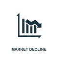 Market Decline icon. Simple element from Crisis collection. Creative Market Decline icon for web design, templates, infographics