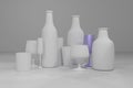 Market differentiation, outstanding stand out from the crowd. For graphic design or background, bottle & glass. 3D render.